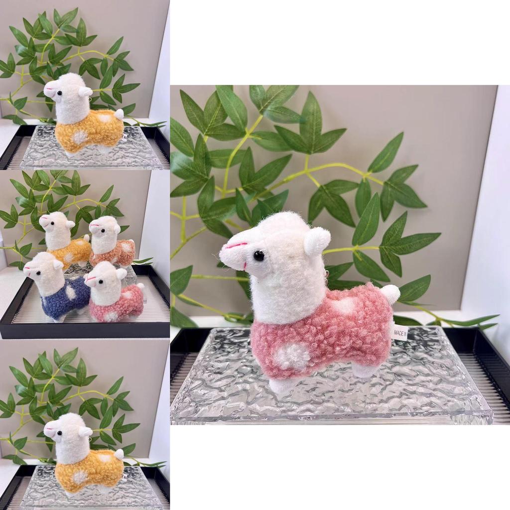 Adorable Cartoon Alpaca Plush Toy Soft Stuffed Animal Keychain Cute Gift Decor