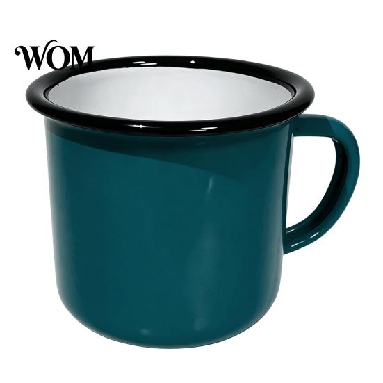 Camping Emailleware Retro Emaille Kaffeetasse, 360ml Vintage Bunte Teetasse, Langlebige Eisen Tasse Nostalgischer Stil Trinkgeschirr für Büro und Zuhause
