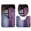 3D Landscape Bathroom Toilet Three-Piece Floor Mat Door Mat Bathroom Carpet