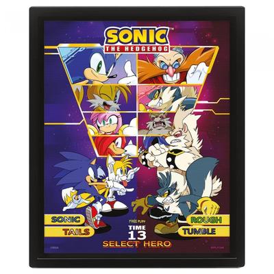 Selecione seu pôster com moldura lenticular de lutador