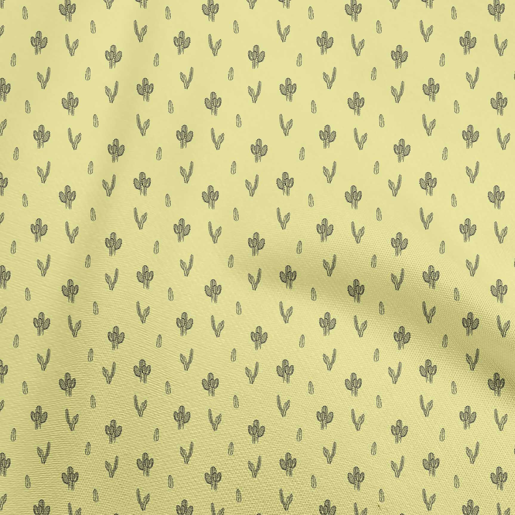 

OneOone Cotton Flex Blue Fabric Cactus Plant Fabric для пошиття друкованої тканини для рукоділля у дворі 40 дюймів 42 Inch Wide - Viscose Chiffon жовтий