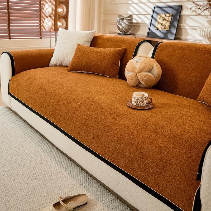 Light Luxury Sofa Cushion, Universal Seat Cushion For All Seasons, Non-Slip, Simple And Modern High-End Chenille Sofa Cushion Cover