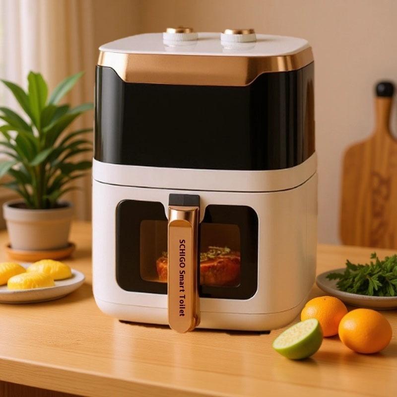 Air Fryer household visual intelligent timing temperature control automatic large-capacity power-off integrated electric fryer