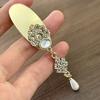 Vintage Chinese Style Tassel Hairpin Crystal Tassel Side Clip Fashion Ethnic Style Hair Clip  Women