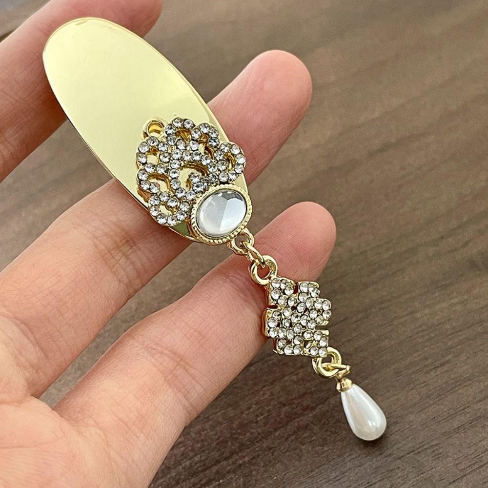 Vintage Chinese Style Tassel Hairpin Crystal Tassel Side Clip Fashion Ethnic Style Hair Clip  Women