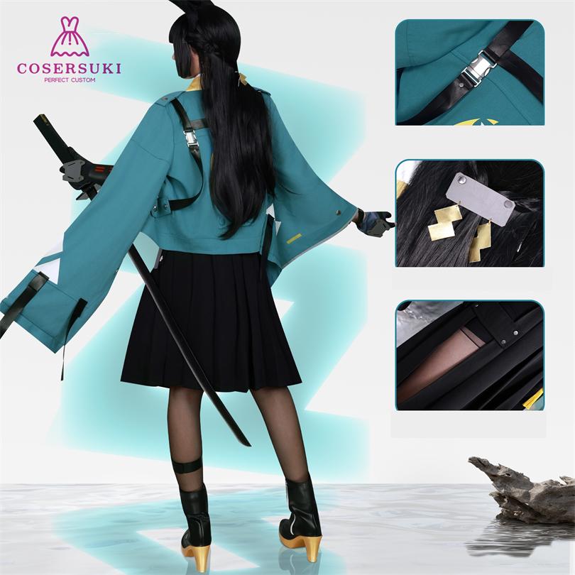 Zenless Zone Zero Hoshimi Miyabi Cosplay Kostým Pokrývka hlavy Halloween Karneval Konventní Oblečení