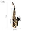 SLADE Soprano Saxophone Bb Flat Sax Brass Body Professional Woodwind Instrument with Case Reed Neck Strap Saxophone Parts Set
