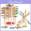 Hexagonal Tower Puzzle Game Wooden Blocks For Kids Educational Playroom