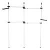Heavy Duty Movable Garment Rail DIY Coat Hanger Clothes Wardrobe 3 Poles 4 Bars