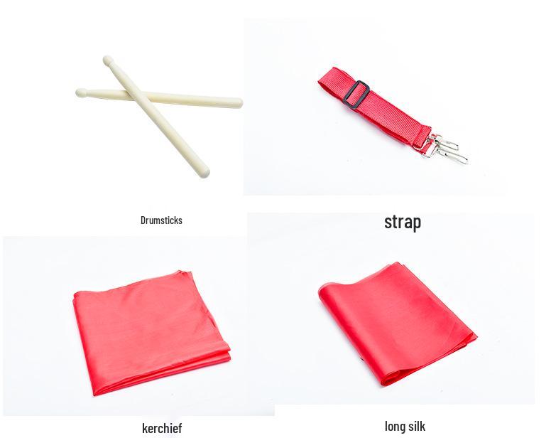 Детский барабан из жженой коровьей кожи - Маленький поясной барабан для танцев и игр