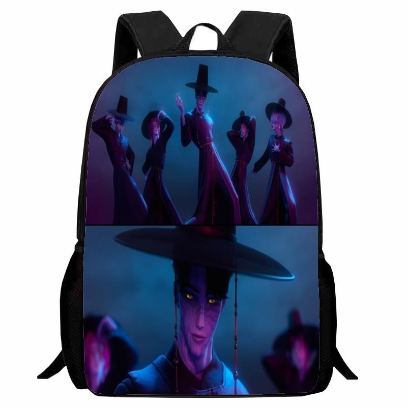 New Printed Witch Hunter K-POP Student Backpack, Elementary School Cartoon Huntrix Kpop Backpack