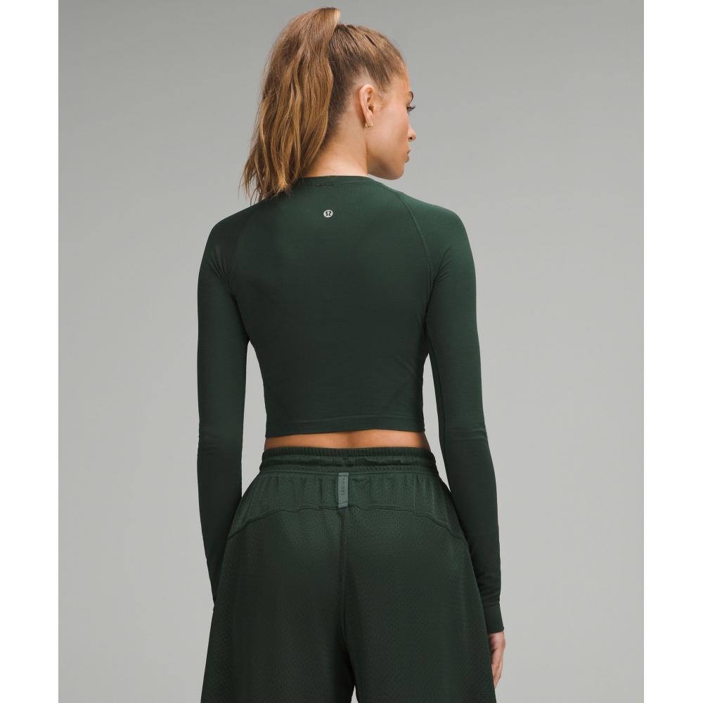 Lululemon Swiftly Tech Cropped Long Sleeve Shirt 2.0 Legacy Green Legacy Green