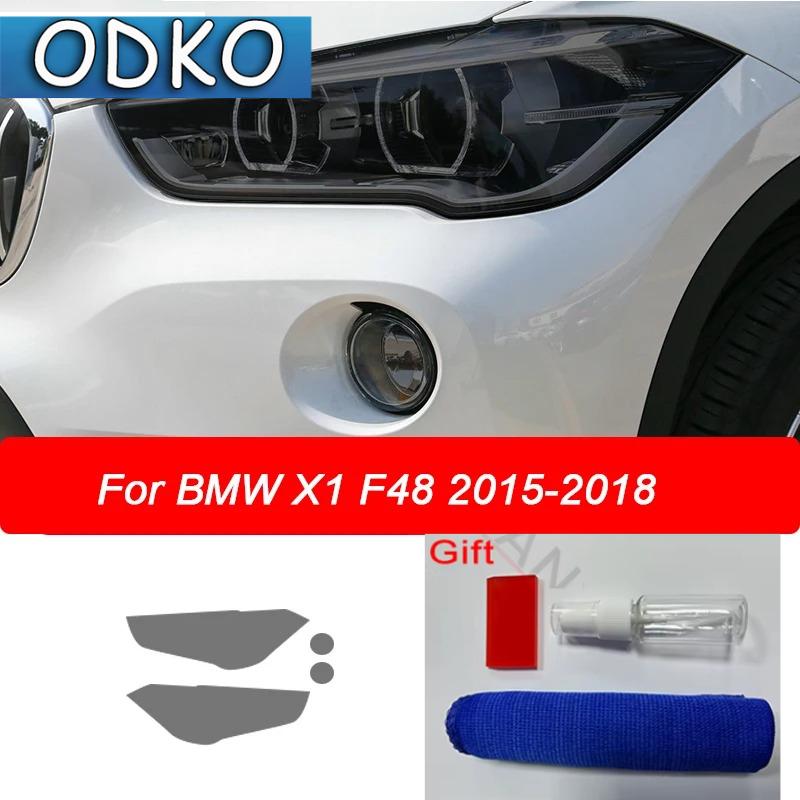 Für BMW X1 F48 X2 F39 X3 F25 G01 X4 F26 G02 X5 F15 G05 X6 F16 G06 X7 Auto Scheinwerfer Tönung Rauchschwarz Schutzfolie TPU Aufkleber
