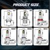2PCS Turbo H4 LED Headlight CANBUS H7 H11 9005 9006 60000LM Mini Lamp 1:1 5570 CSP Wireless Car LED with Fan Plug and Play 6000K
