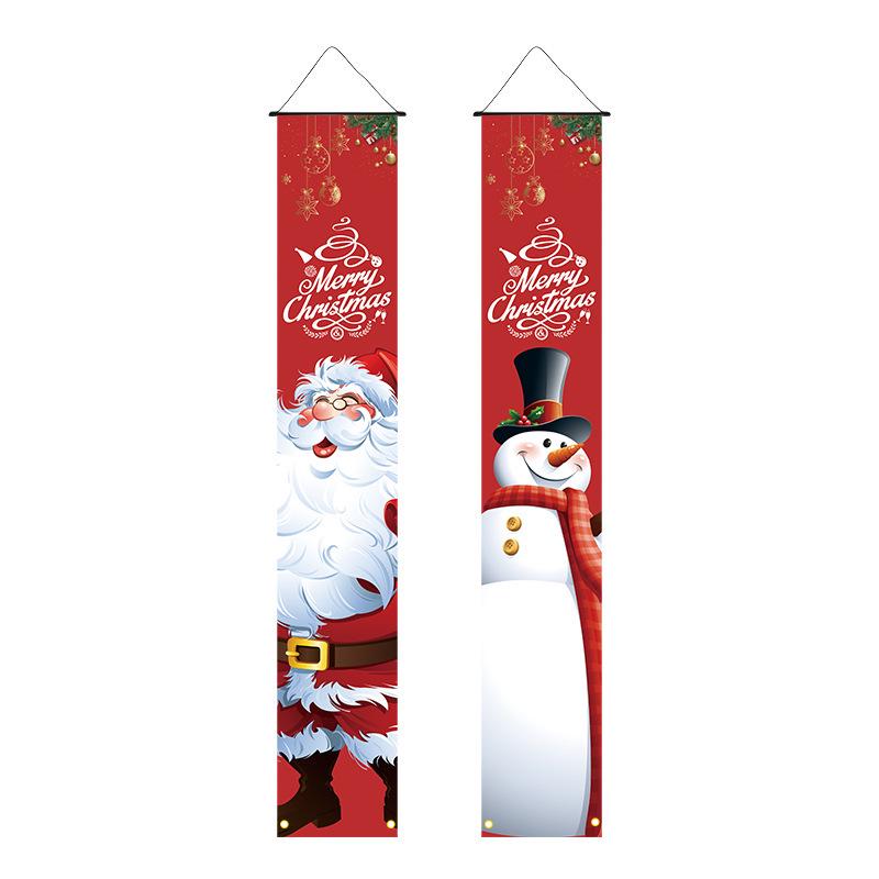Christmas Nutcracker Couplets Door Curtain Flags | Festive Porch Decor