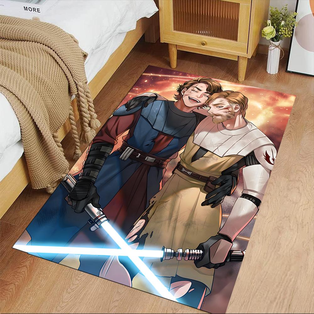 Star Wars Carpet Perfect for Foyer Dining Room Living Rooms Bedrooms Anti-slip Rug Anime Office Decor Birthday Christmas Gift