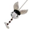 Q1FD Gothic Devil Windchime Halloween Horror Decors Resins Metal Bells Hanging Ornament for Horror Home Party Decoration