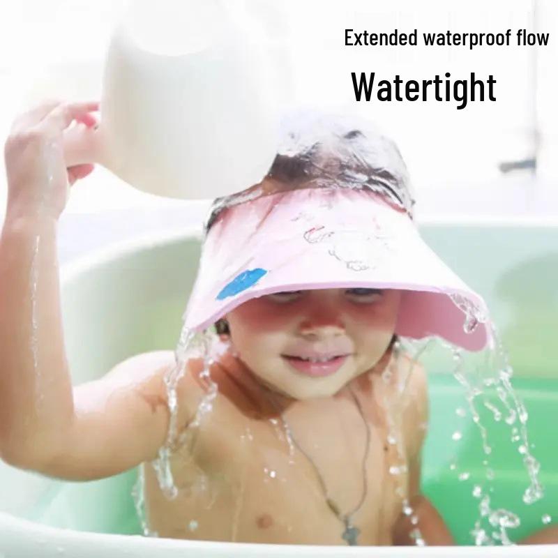 Czapka kąpielowa dla niemowląt: Regulowany czepek do mycia włosów dla niemowląt z ochroną uszu