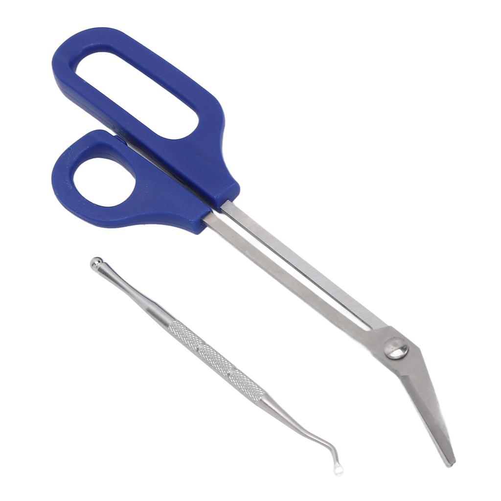 Ergonomische Zehennagelschere mit Griff, Zehennagelknipser, Feile für eingewachsene Zehennägel für ältere Schwangere