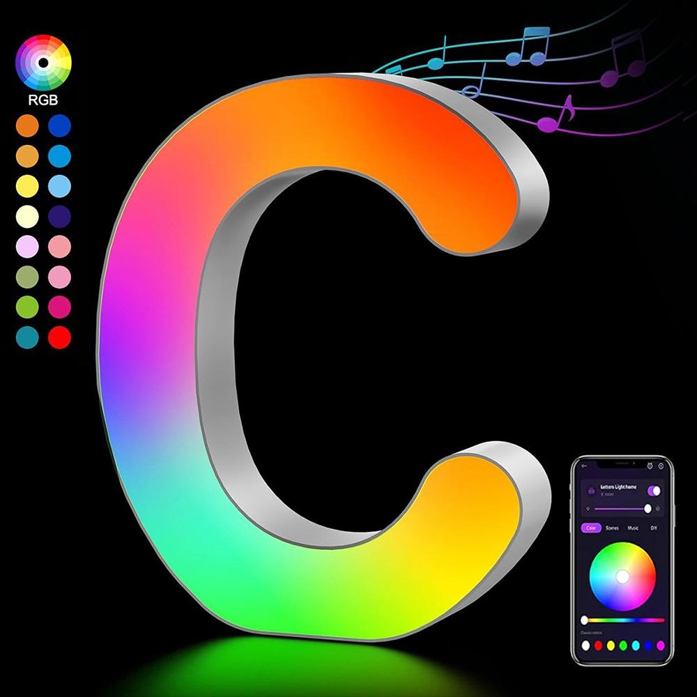 Name Letter Alphabet Light Smart Number Lamp MeRGBW App LED Letters Light Game