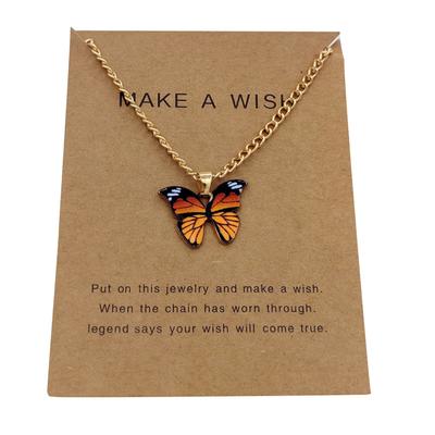 Collier Papillon Réaliste Exquis Élégant Collier Papillon Doré pour Mère Petite Amie Amis