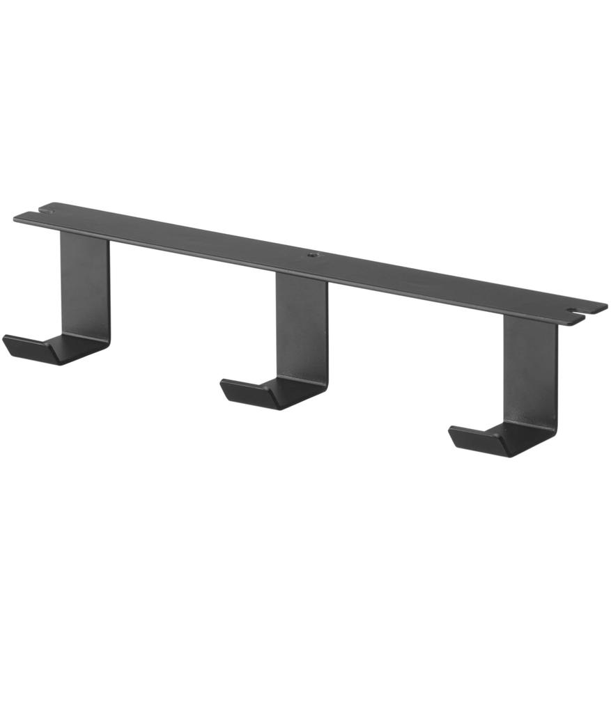 Yamazaki Tower x D6 x Bag Small Item Wood Screw 5854 Under-Desk Hooks, 3-Piece Set, Black, Approx. W27.5 H5.5cm, Storage, Storage, Mount,