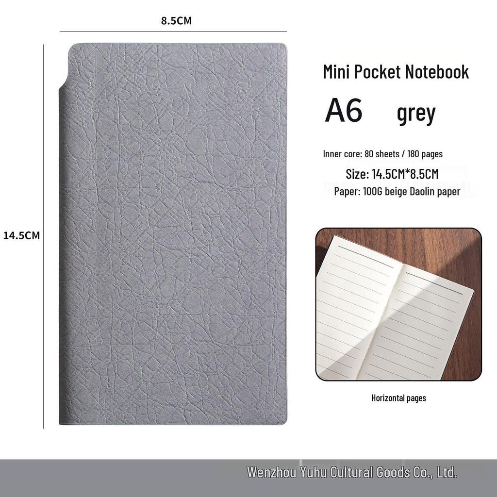 Mini A6 Notebook Planner: Portable Pen Holder & Business Meeting Journal