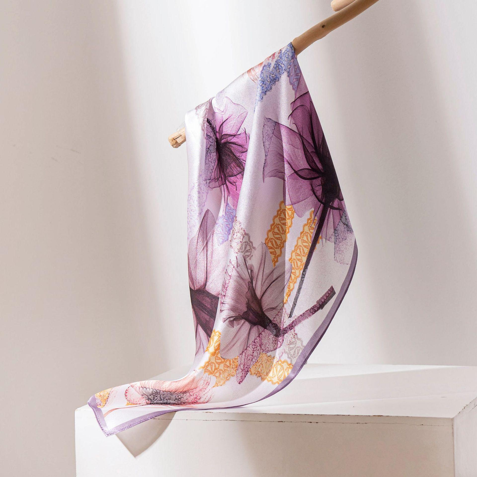 53*53 см 100% шелковица шелковая квадратный шарф масляная живопись роскошные шарфы — фото 16