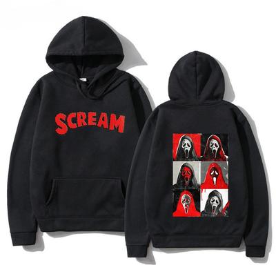 Europe and The United States Scream Around The Hoodie Long Sleeve Hooded Sweatshirts Unisex Y2K Street Fashion Pullover Clothing