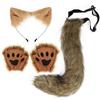 Halloween Party Fox Tail Fox Ears Set Plus Cute Paw Gloves Cosplay Animation Exhibition Character Handmade Plush Props
