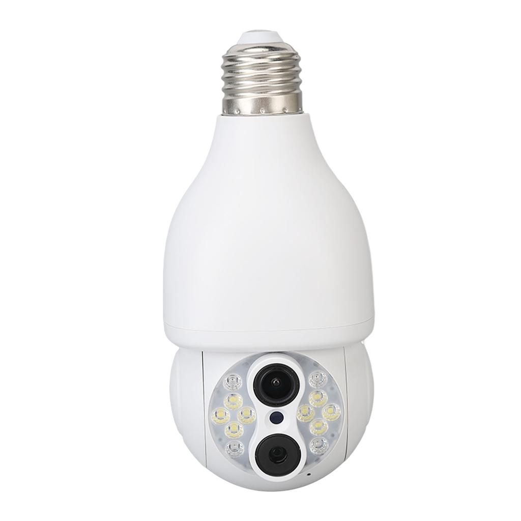 Kamera Bezpieczeństwa Żarówka 1080P Podwójny Obiektyw HD Noktowizja 2-kierunkowy Interkom Kamera Nadzoru WiFi