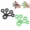2pcs Silicone Finger Stretcher Portable Elastic Hand Resistance Bands Strengthener 11LB (Dark Green Black)