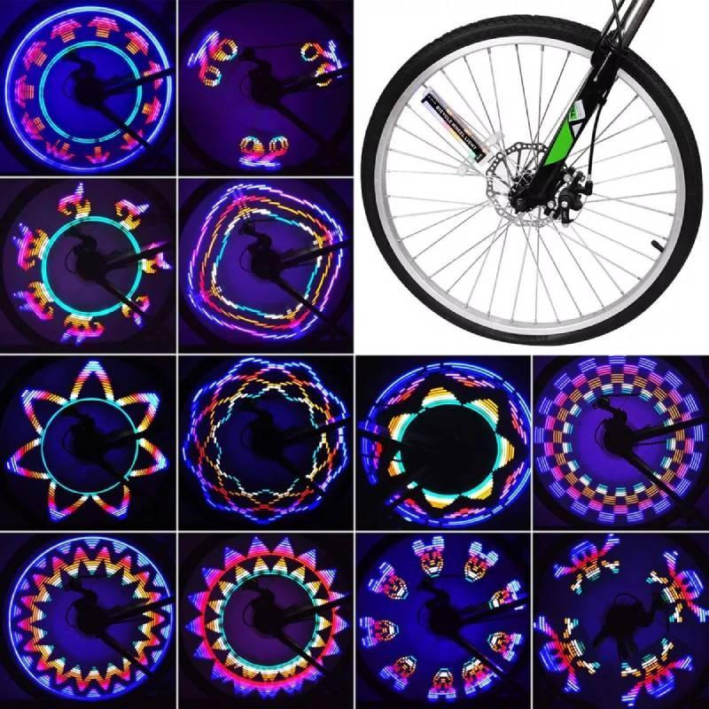 Bicycle Led 16 Wheel Light Waterproof Warning Lights Bike Tools Accessories