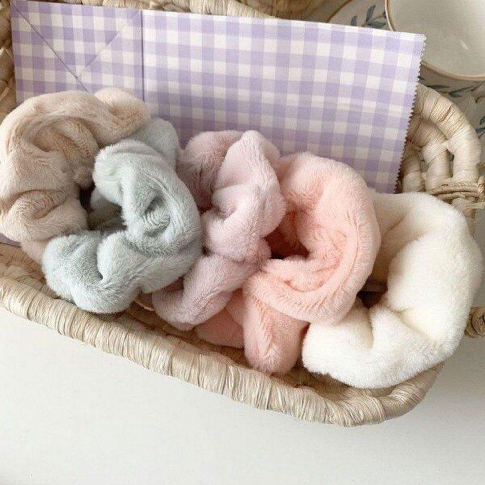 

Mno Мягкие женские зимние аксессуары для волос Норковая массивная повязка Скранчи Аксессуар Заколка Заколка для волос milk tea