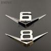 3D V6 V8 Pattern Car Metal Alloy Trunk Fender Adhensive Badge Body Tailgate Displaceme Emblem For Volkswagen Touareg Phaeton