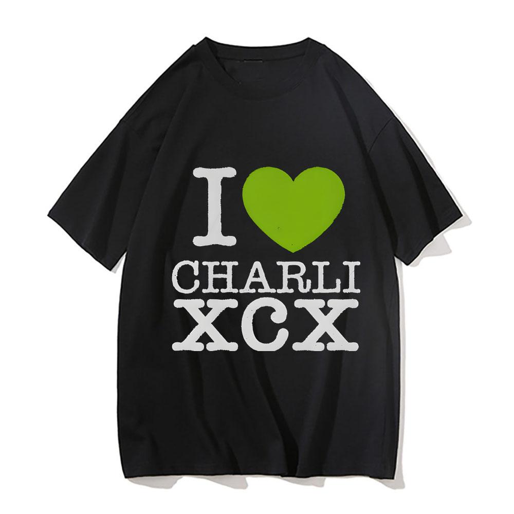 L Love Charli XCX Tričko 2025 Móda Pánské/Dámské Estetické Tričko Unisex Vysoce Kvalitní Streetwear Vintage Bavlna Krátký Rukáv Top