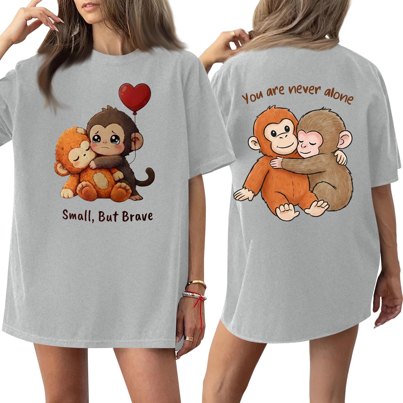 

Женская футболка с круглым вырезом и короткими рукавами с принтом L