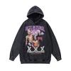 American Trendy Brand Hooded Sweater Retro Skull Print Washed Old Oversize Jumper Top