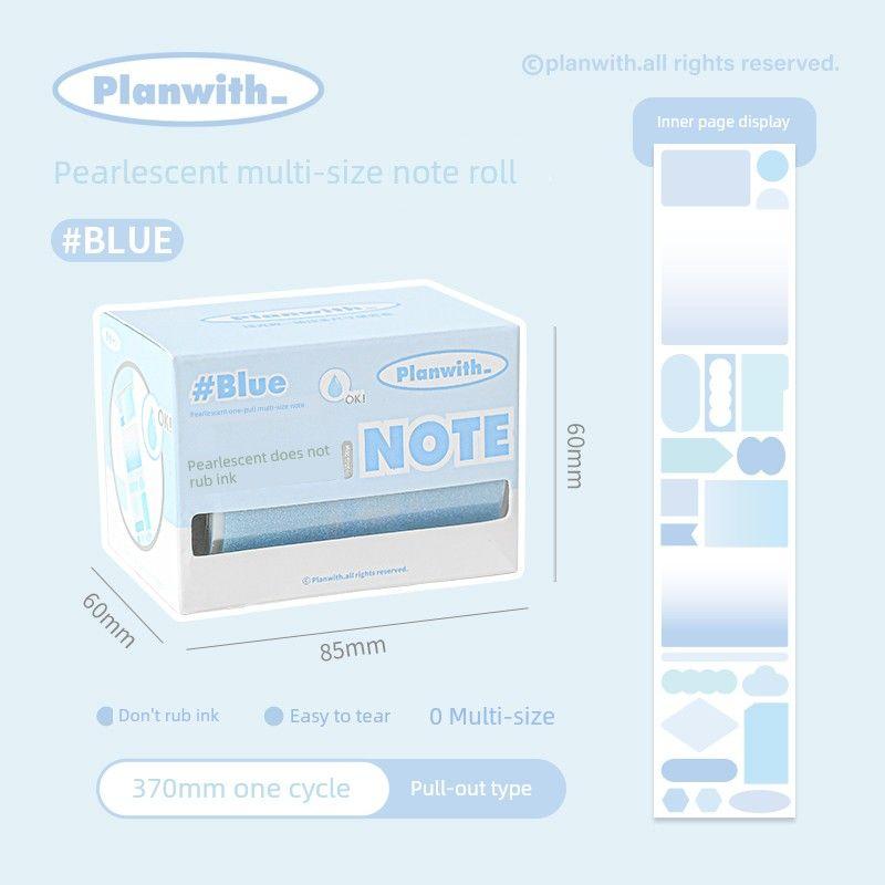 

Planwith Pearlescent Pull-out Sticky Notes Sticky Transparent Good-looking Index Stickers High School Student Wrong Question Mark Blue-Blue