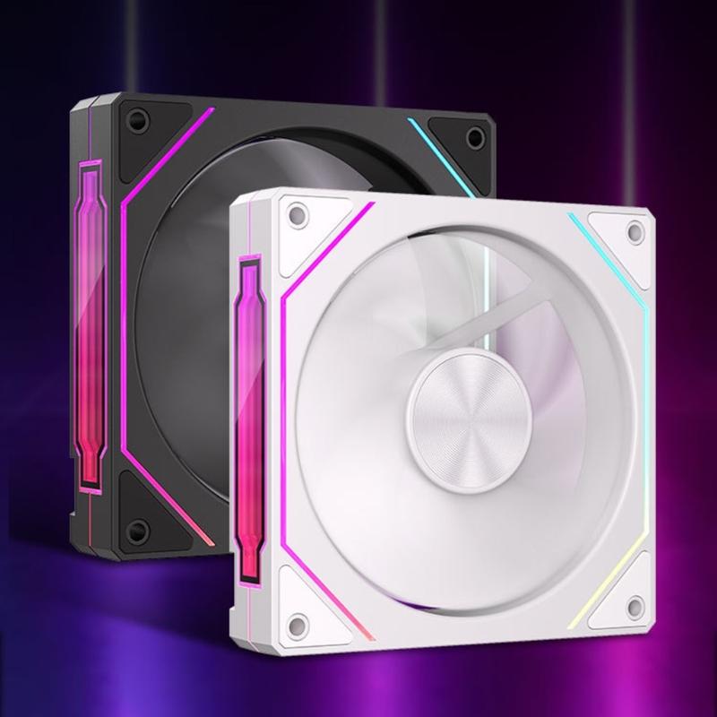 Computer Cooling Fan 120mm CPU Fan 800-1600RPM Double Color Option ARGB Reverse/Forward Case Fan