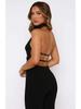 Spring 2025 European & American Style Satin Backless Top - Women's Streetwear