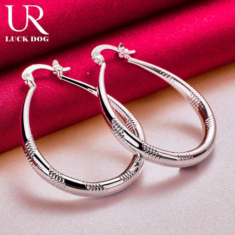 Pendientes de plata de ley 925 con forma de U, joyería de boda de moda