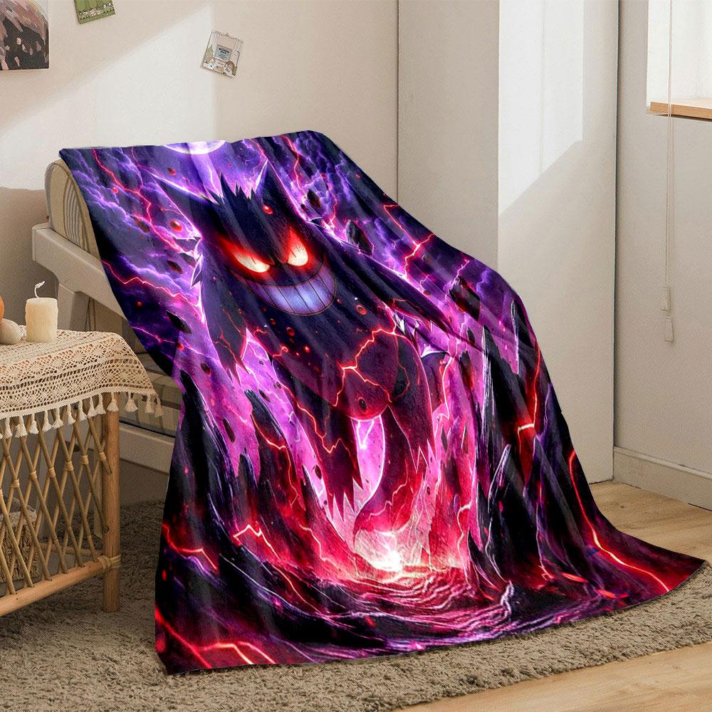 A glowing, eerie figure with vivid red and purple lightning effects. for all seasons blanket lunch break throw gift