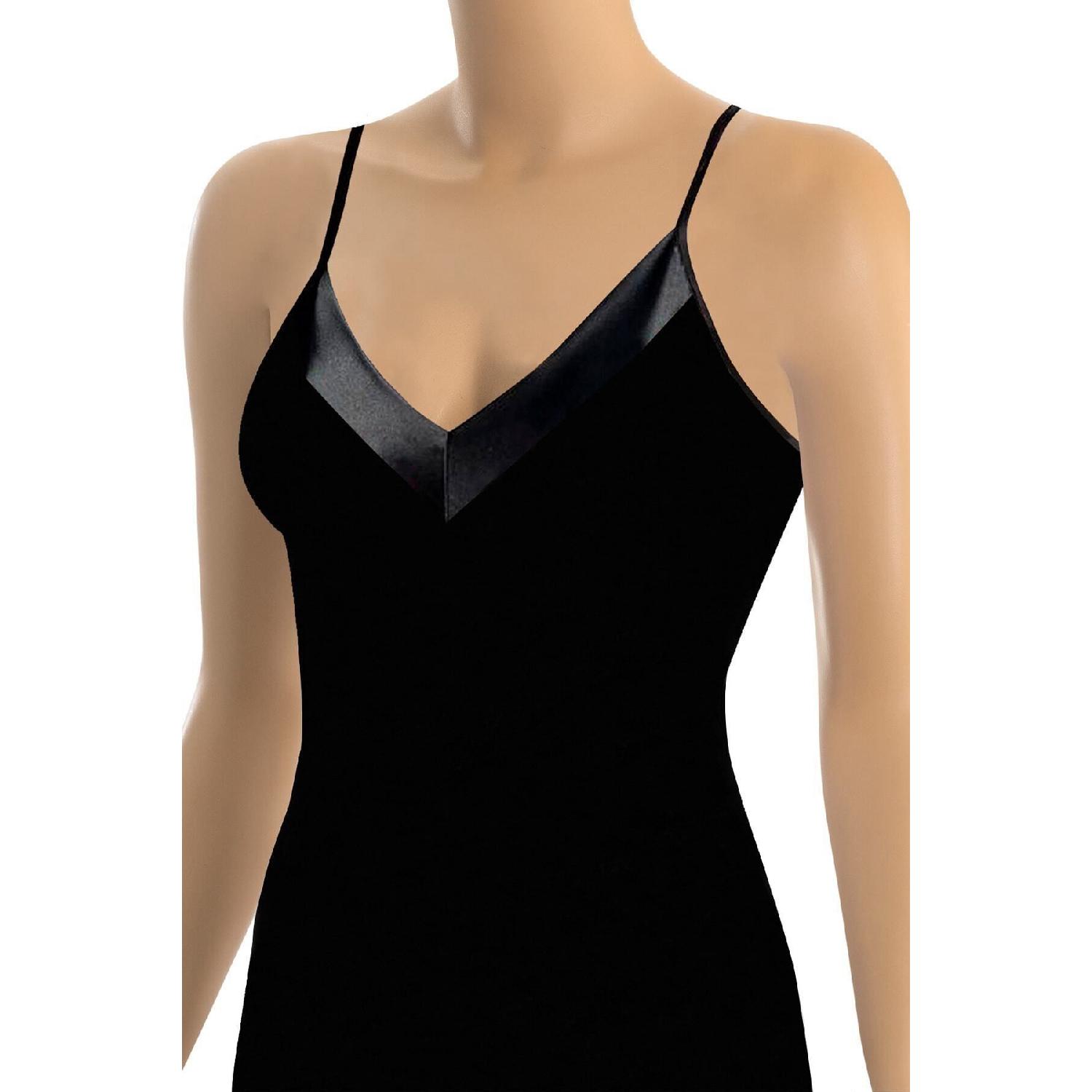 

Women s Thin Strap Viscose Satin Collar Athlete M чорний