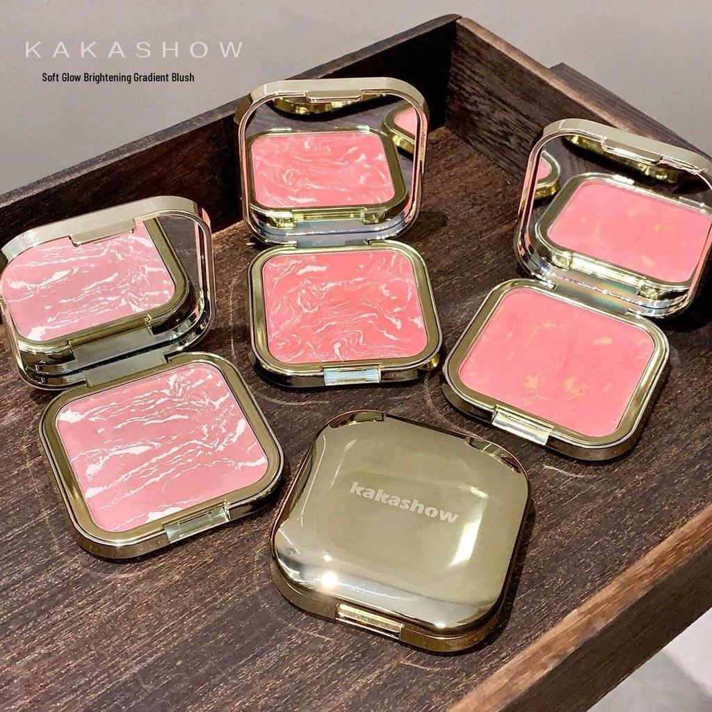 Kakashow Soft Focus Gradient Blush: Shimmering Contour Rouge for a Bright, Energetic Look