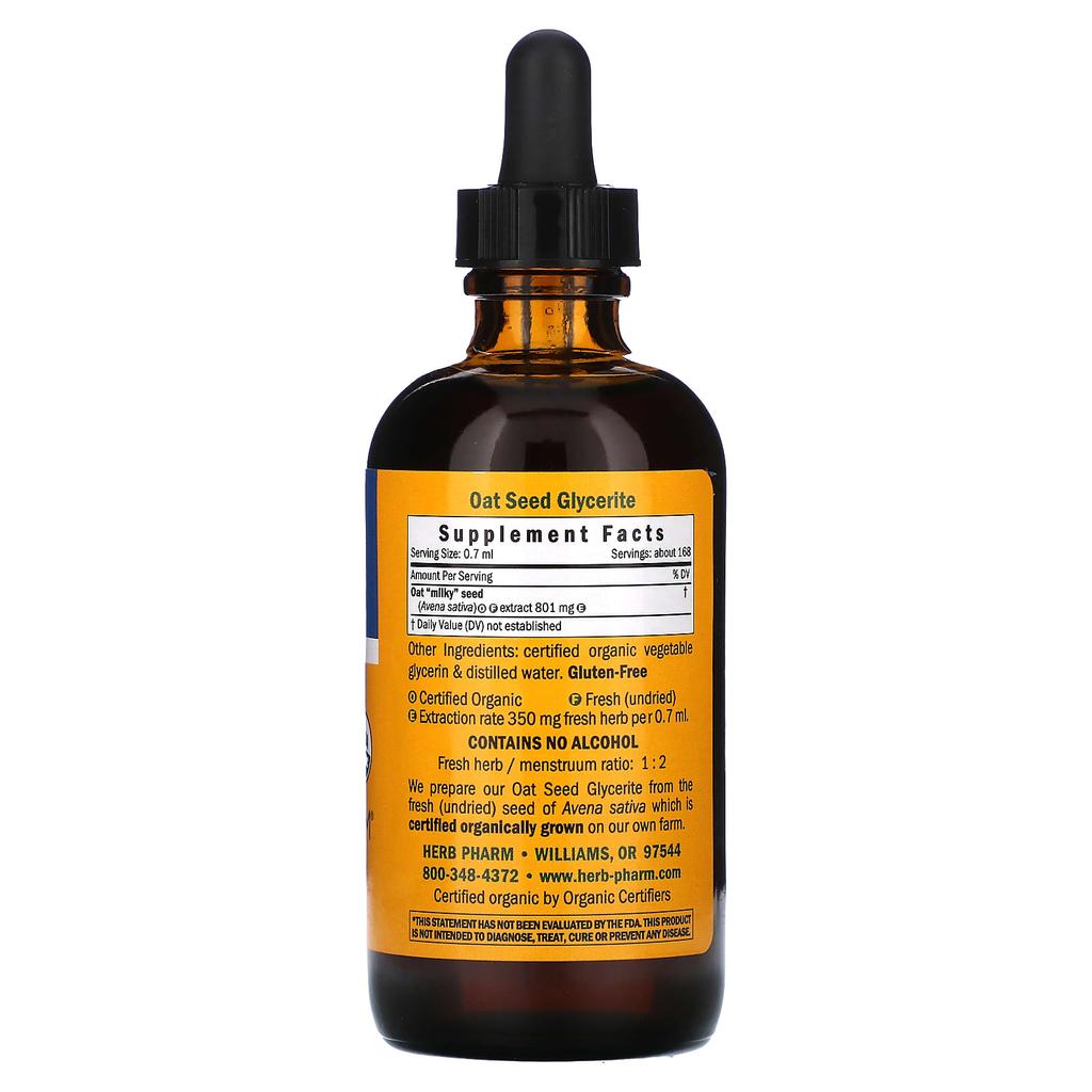 Oat Seeds, Alcohol Free, 120 mL (4 Fl Oz) (801 Mg per Serving)