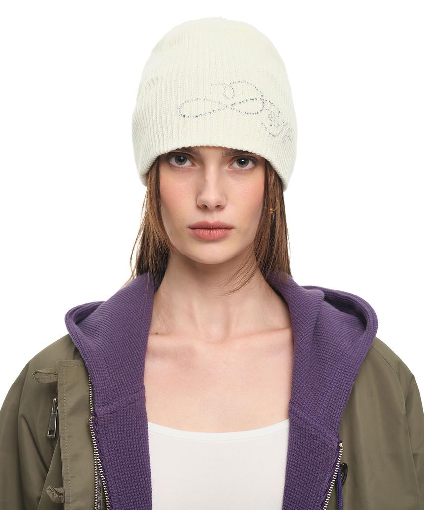 TOOMUCHTAX Hotfix Beanie Ivory