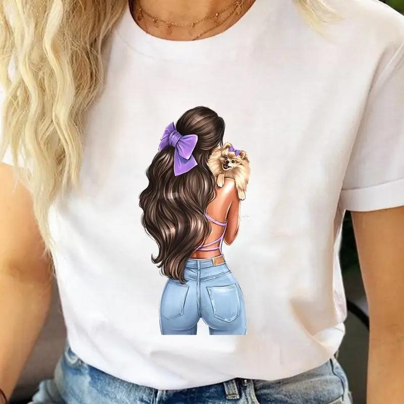 Beauty Flower Graphic Streetwear Fashion Girls TShirts Harajuku Y2K Clothes Short Sleeve Summer Tee Casual FeUnisex ONeck Tops