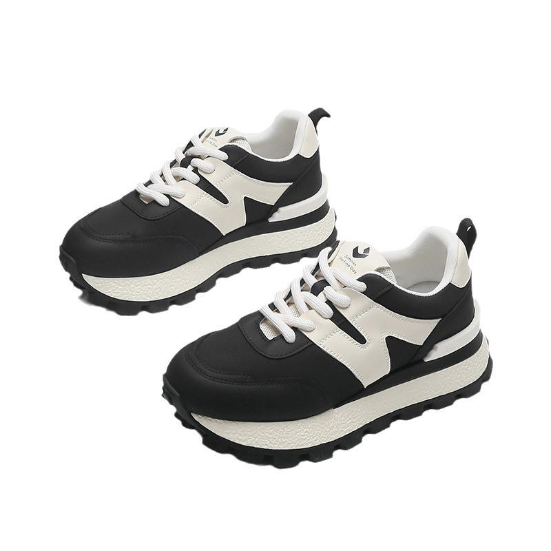 [Customized] Sneakers Women's Platform Heightening Shoes Waffle Shoes Retro Casual Versatile Dad Shoes Women's Shoes