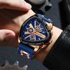Unique Sports Men Watch High Quality Silicone Strap Auto Date Quartz Watches New Design  Wristwatch Gifts For Him
